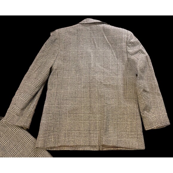 Koret Wool Blend 2 Piece Skirt Suit Vintage Womens Size 10 - 12 Gray Plaid - Picture 11 of 14
